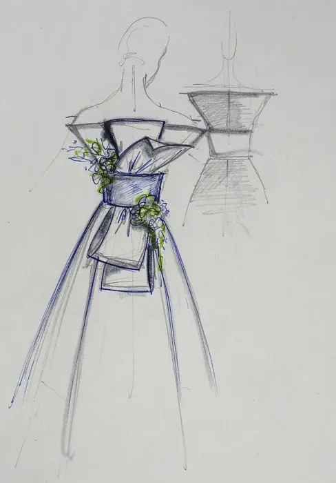 Framed Print : Fashion sketch, fashion design Framed Print : Fashion sketch, fashion design