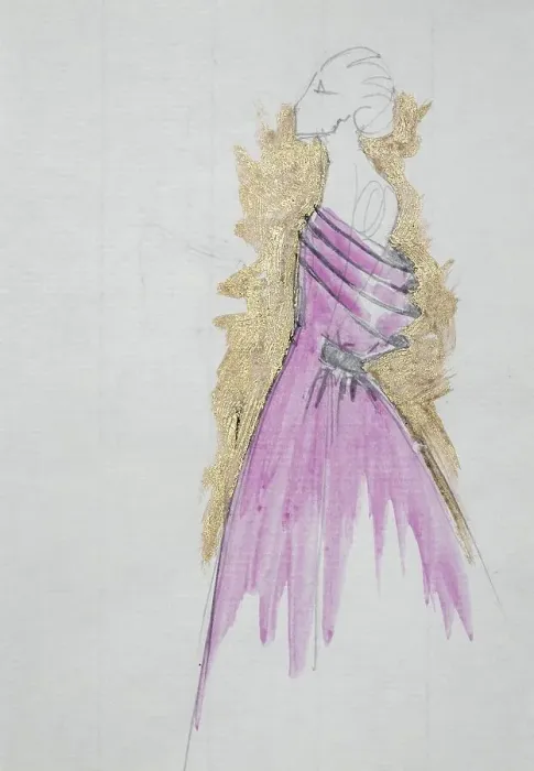 Framed Print : Fashion sketch, fashion design