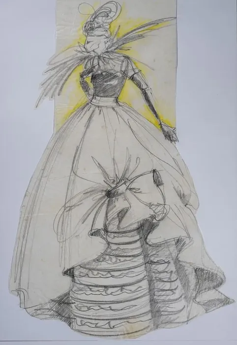 Framed Print : Fashion sketch, fashion design