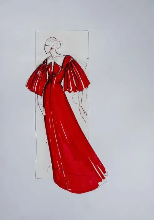 Framed Print : Fashion sketch, fashion design Framed Print : Fashion sketch, fashion design