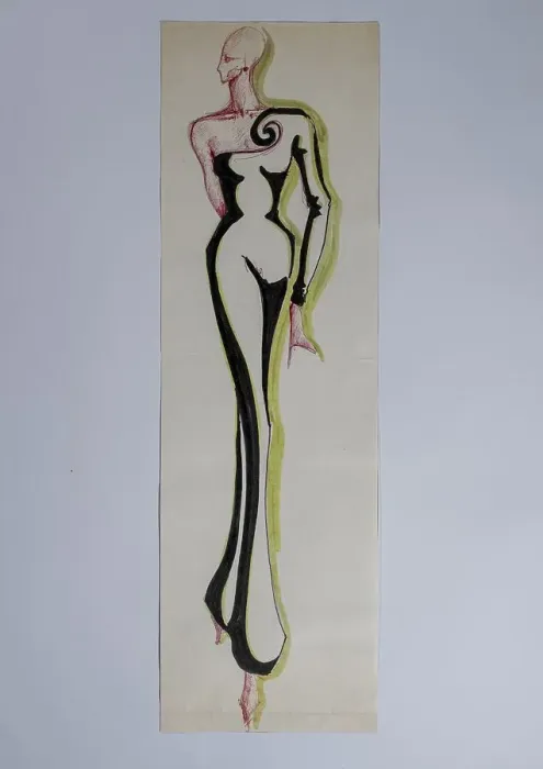 Framed Print : Fashion sketch, fashion design Framed Print : Fashion sketch, fashion design