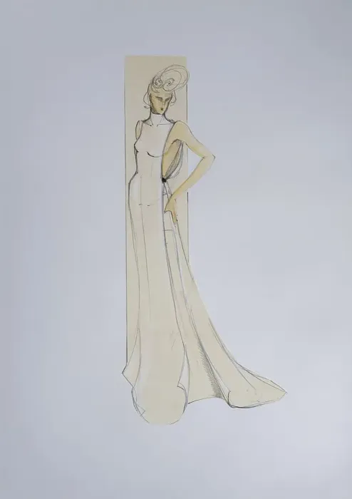 Framed Print : Fashion sketch, fashion design Framed Print : Fashion sketch, fashion design