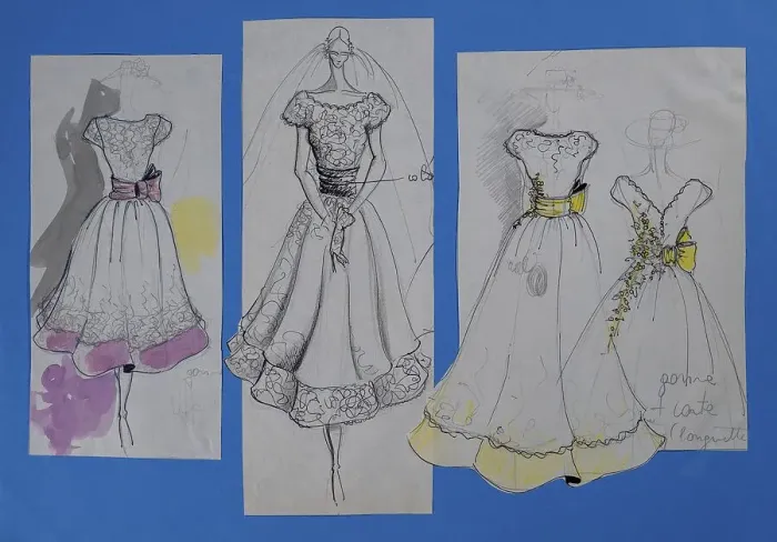 Framed Print : Fashion sketch, fashion design