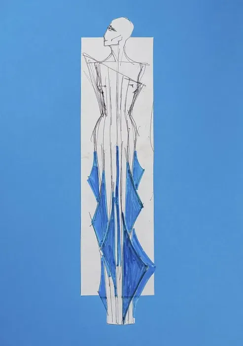 Framed Print : Fashion sketch, fashion design