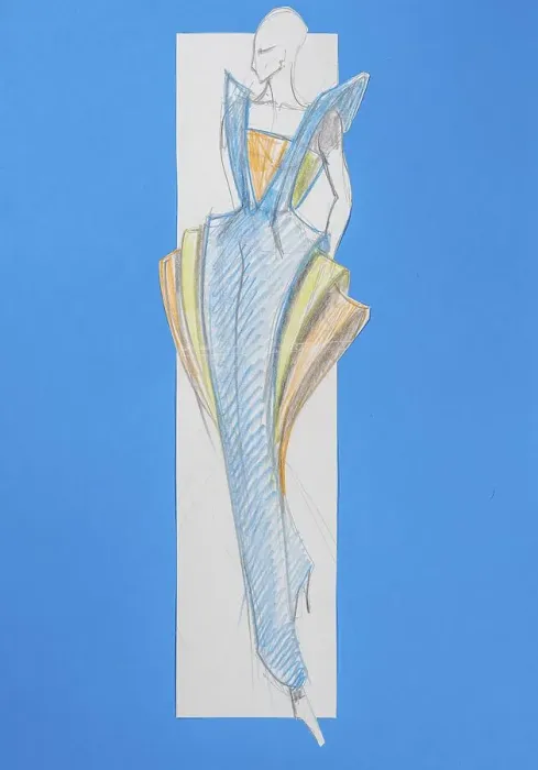 Framed Print : Fashion sketch, fashion design Framed Print : Fashion sketch, fashion design