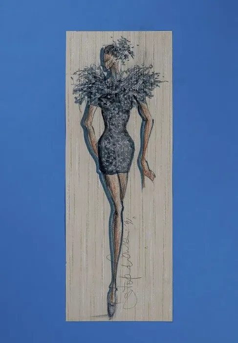 Framed Print : Fashion sketch, fashion design Framed Print : Fashion sketch, fashion design
