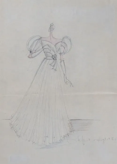 Framed Print : Fashion sketch, fashion design
