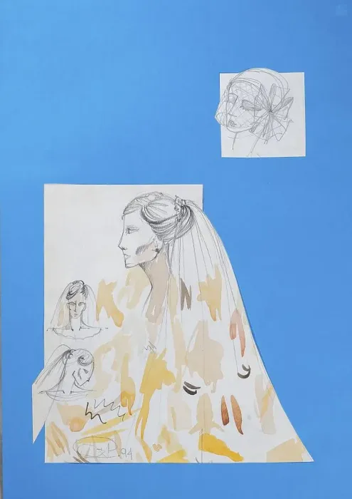 Framed Print : Fashion sketch, fashion design Framed Print : Fashion sketch, fashion design