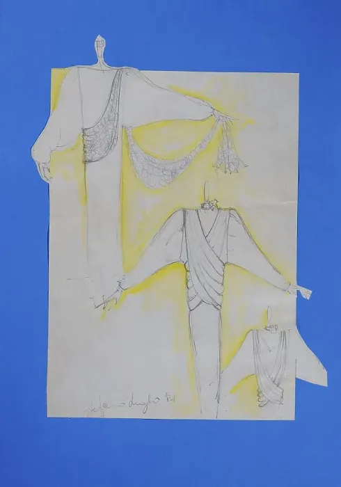 Framed Print : Fashion sketch, fashion design