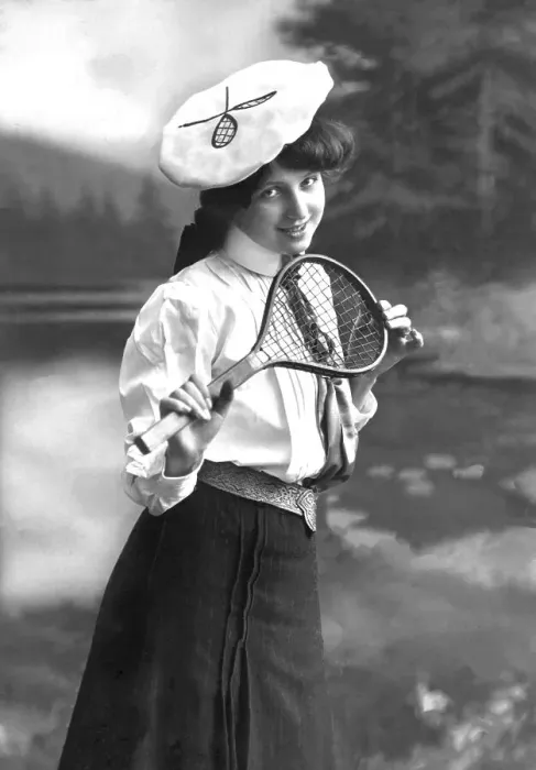 Framed Print : Fashion, woman with tennis rackets and sportswear