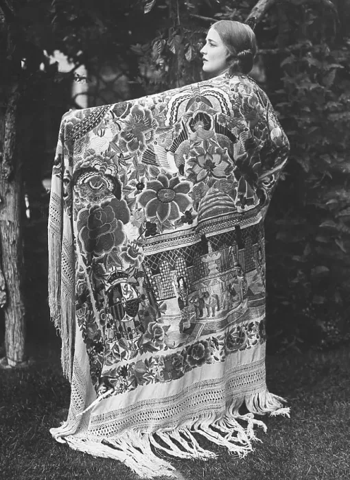 Framed Print : Fashion, woman wrapped in blanket