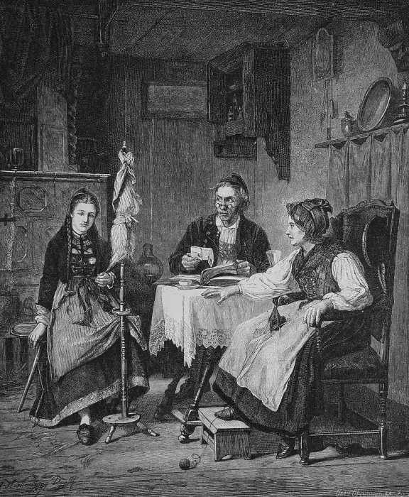Framed Print : Father finding a secret letter to his daughter in a book Framed Print : Father finding a secret letter to his daughter in a book