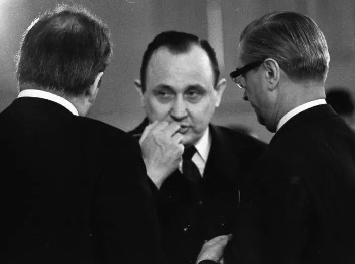 Framed Print : The Federal Assembly elected the new Federal President Gustav Heinemann (SPD)