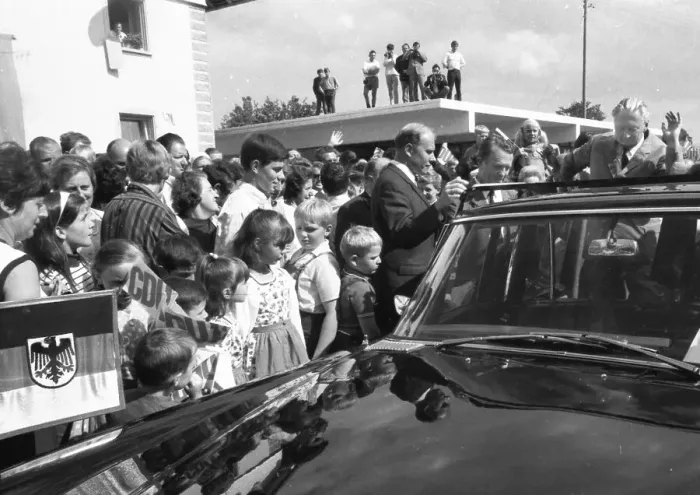 Framed Print : Federal Chancellor Kurt-Georg Kiesinger in 1969 opening the campaign for the 1969 federal election in his constituency Framed Print : Federal Chancellor Kurt-Georg Kiesinger in 1969 opening the campaign for the 1969 federal election in his constituency