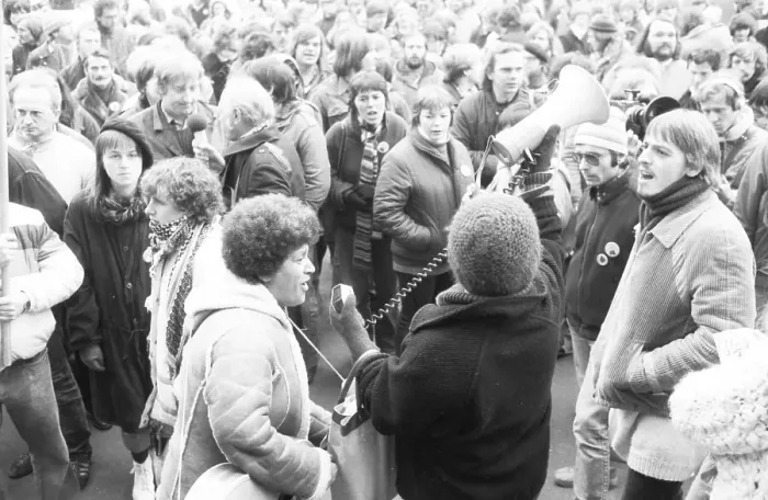 Framed Print : The Federal Congress of the Unemployed 1982 and the demonstration they organised under the slogan Unemployed