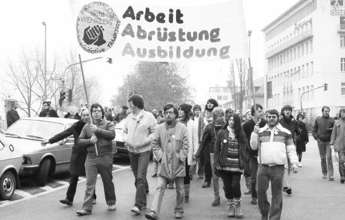 Framed Print : The Federal Congress of the Unemployed 1982 and the demonstration they organised under the slogan Unemployed