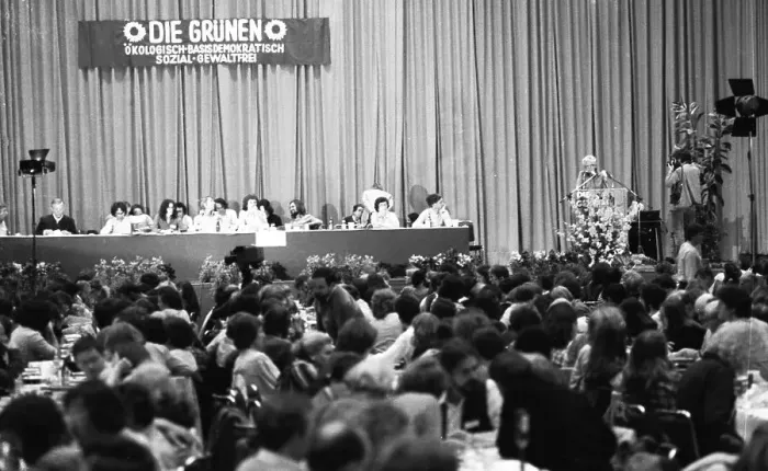 Framed Print : Federal Party Congress The Greens in the Westfalenhalle on 21