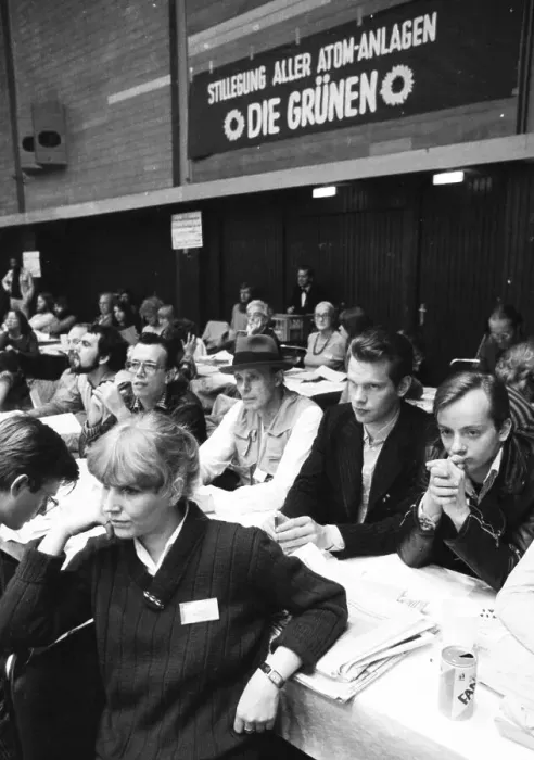 Framed Print : Federal Party Congress The Greens in the Westfalenhalle on 21