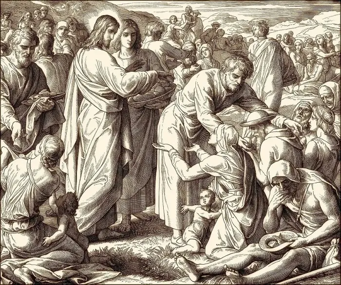 Framed Print : The Feeding of the 5, 000 people