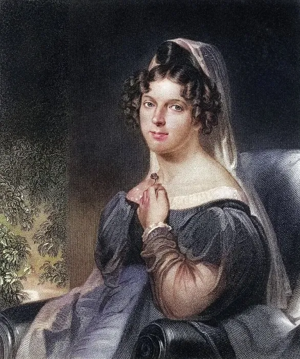Framed Print : Felicia Dorothea Hemans 1793 to 1835 English poet