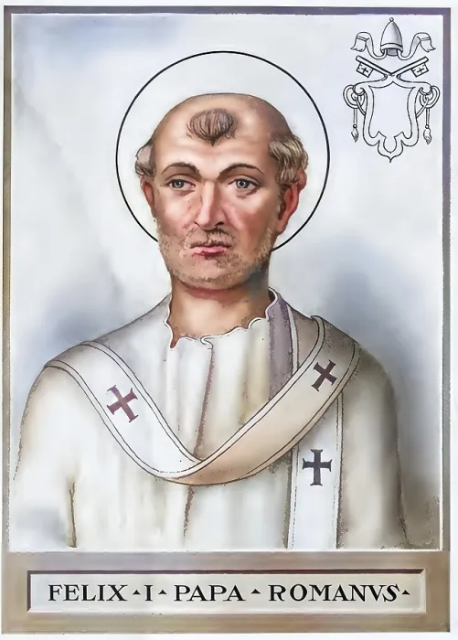 Framed Print : Felix I (lat. the Fortunate, born in Rome)