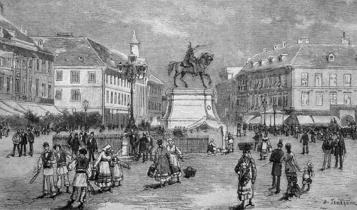 Framed Print : Fellachich Square in Agram, now Zagreb Framed Print : Fellachich Square in Agram, now Zagreb