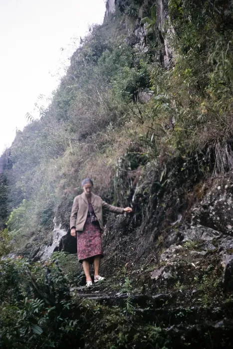 Framed Print : Female tourist descending the steep mountain path Huayna Picchu, Machu Picchu, Peru, South America around 1962, South America Framed Print : Female tourist descending the steep mountain path Huayna Picchu, Machu Picchu, Peru, South America around 1962, South America
