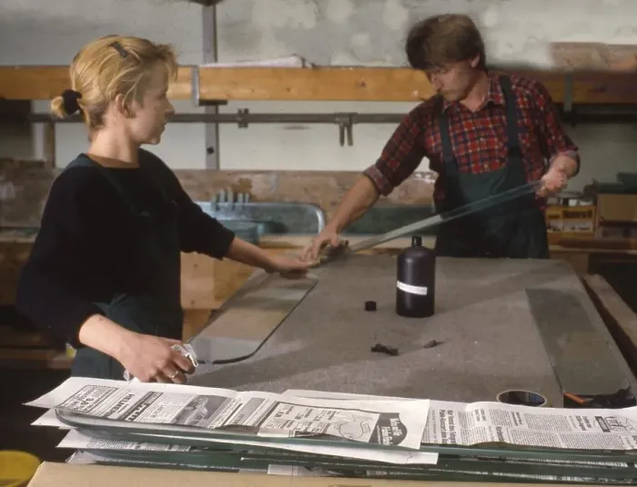Framed Print : Female workers in the skilled trades