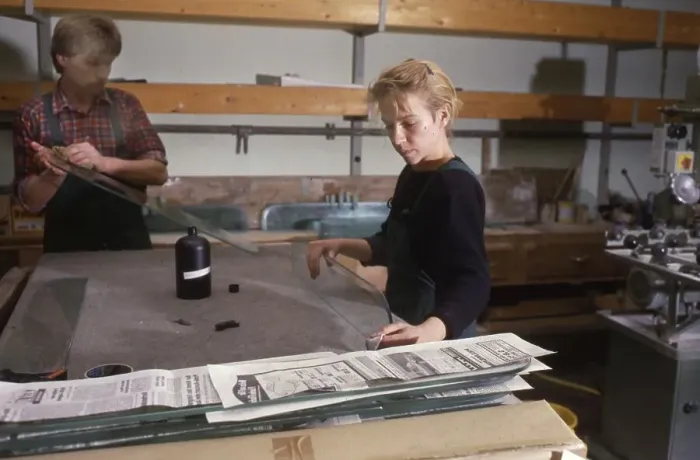 Framed Print : Female workers in the skilled trades