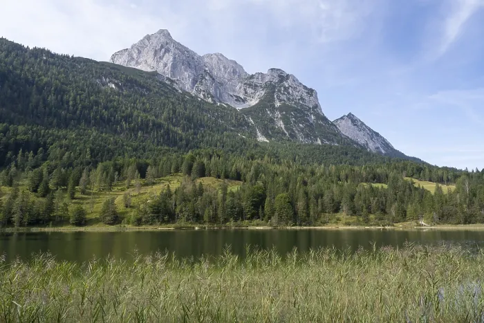Framed Print : Ferchensee with Wetterstein mountains