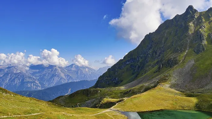 Framed Print : Via ferrata Hochjoch and Herzsee in Montafon