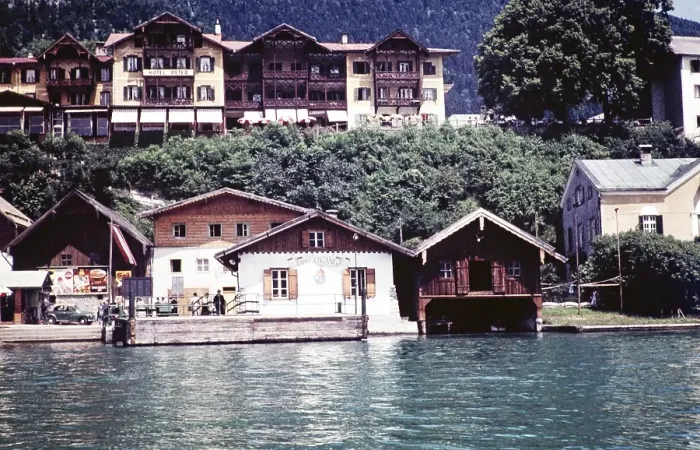 Framed Print : Ferry landing stage, Wolfgangsee, St. Wolfgang im Salzkammergut, Austria, Europe 1960, Europe Framed Print : Ferry landing stage, Wolfgangsee, St. Wolfgang im Salzkammergut, Austria, Europe 1960, Europe