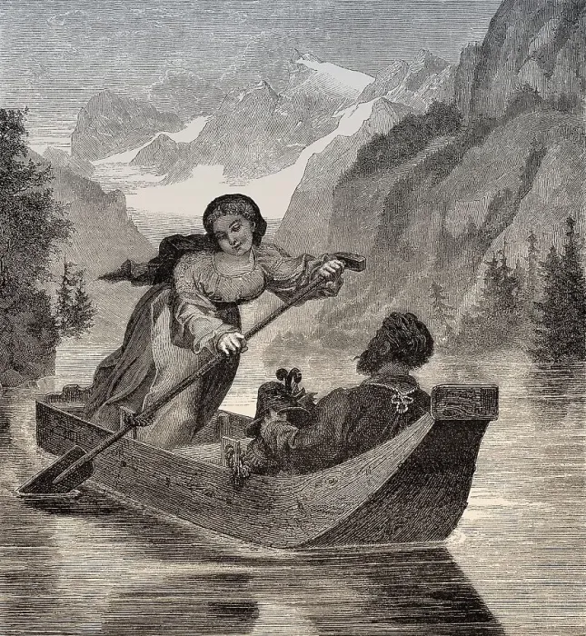 Framed Print : The ferrywoman of the Koenigssee Framed Print : The ferrywoman of the Koenigssee