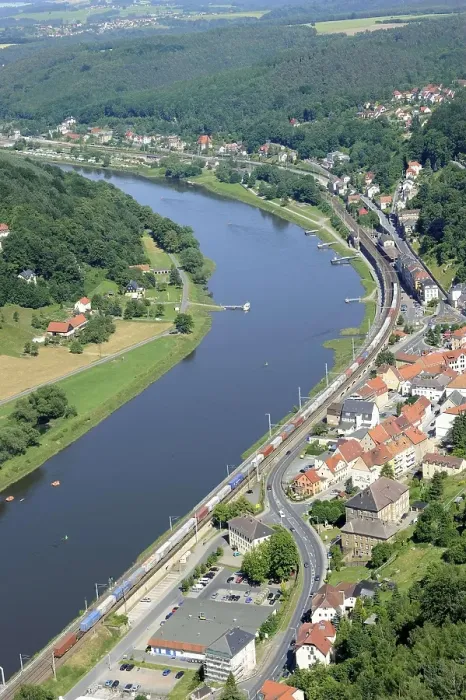 Framed Print : Festung Koenigstein fortress on the river Elbe