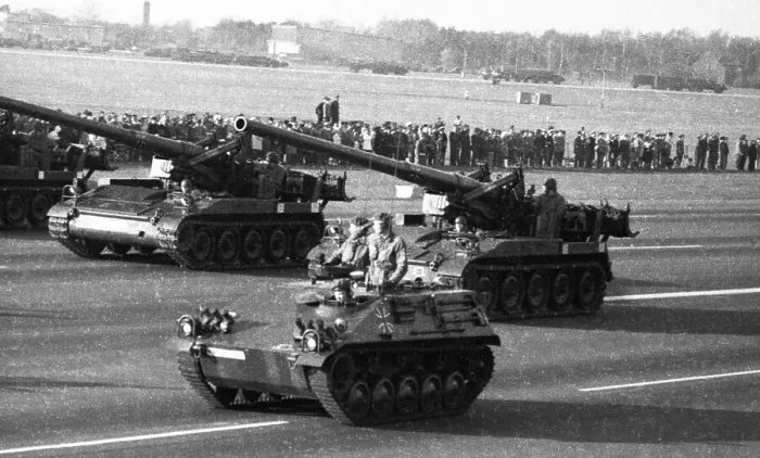 Framed Print : The field parade, a weapons display by all units of the Bundeswehr and NATO on 22 March 1972 in Wunstorf