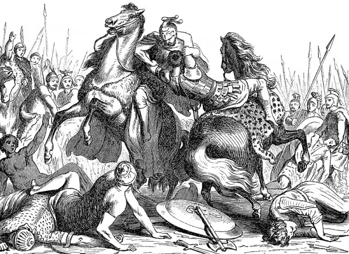 Framed Print : The fight of Eumenes of Cardia against Neoptolemus Framed Print : The fight of Eumenes of Cardia against Neoptolemus