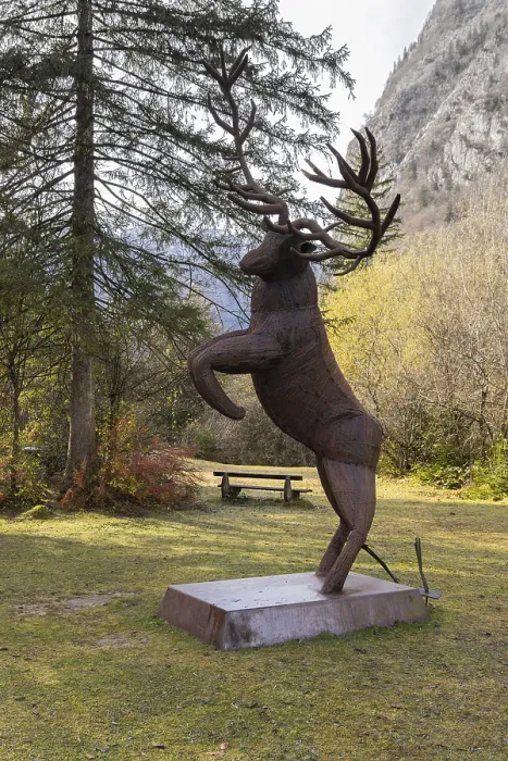 Framed Print : The fighting deer, art, metal, Bluntau Valley Framed Print : The fighting deer, art, metal, Bluntau Valley