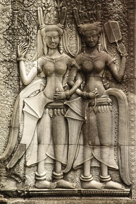 Framed Print : Figures, Angkor Wat complex, Siem Reap Framed Print : Figures, Angkor Wat complex, Siem Reap