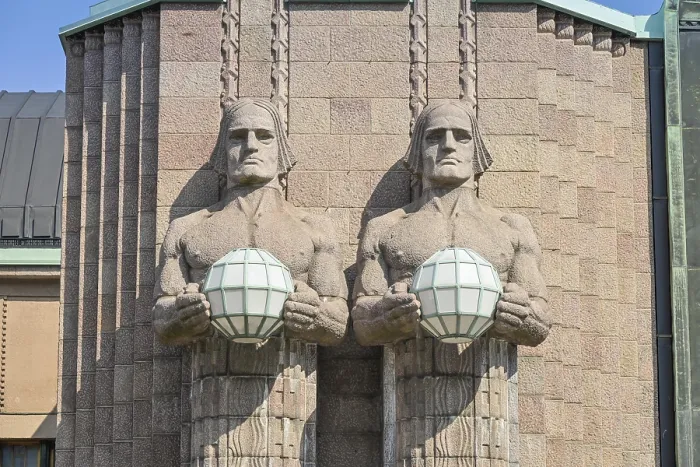 Framed Print : Figures on the facade, Kivimiehet Framed Print : Figures on the facade, Kivimiehet