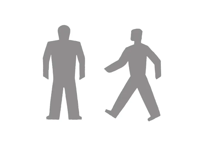 Framed Print : Figures of a pedestrian crossing Framed Print : Figures of a pedestrian crossing