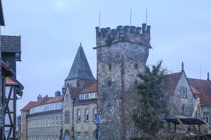 Framed Print : Filler Tower, the only remaining defence defence tower of the medieval town fortifications