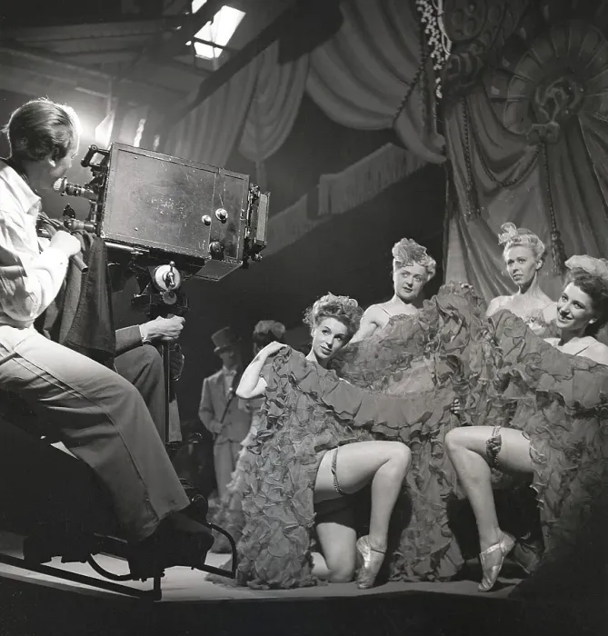 Framed Print : Filming in the 1940s