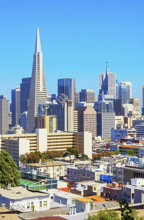 Framed Print : Financial district skyline, San Francisco Framed Print : Financial district skyline, San Francisco