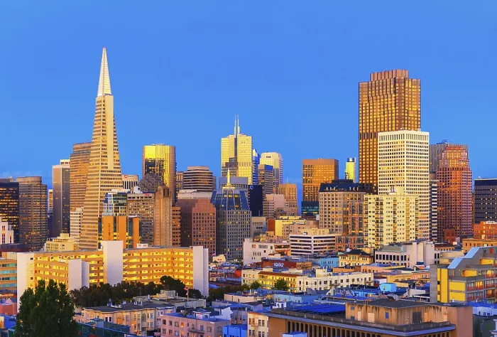 Framed Print : Financial district skyline, San Francisco