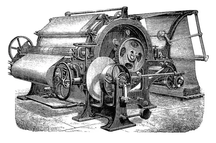 Framed Print : Finishing machine, steam dryer