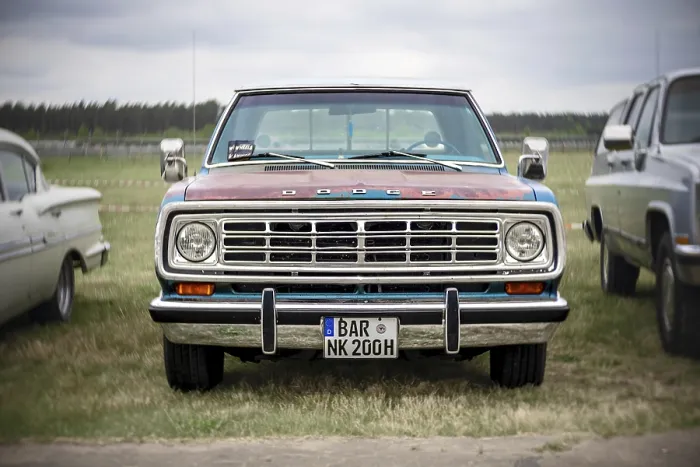 Framed Print : FINOWFURT, GERMANY - MAY 11, 2024: The full-size SUV Dodge Ramcharger AW100