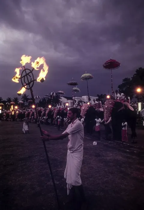 Framed Print : Fire Torch holder in Great Elephant March celebration at Thiruvananthapuram Trivandrum Framed Print : Fire Torch holder in Great Elephant March celebration at Thiruvananthapuram Trivandrum