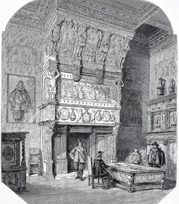Framed Print : Fireplace in the Wedding Room of the Stadhuis Framed Print : Fireplace in the Wedding Room of the Stadhuis