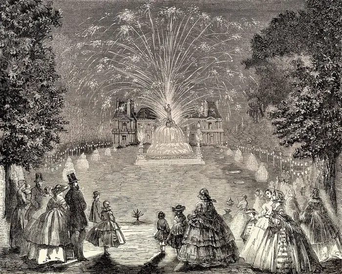 Framed Print : Fireworks at the Chateau de Maisons-Laffitte Framed Print : Fireworks at the Chateau de Maisons-Laffitte