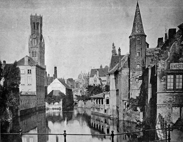 Framed Print : One of the first autotype photographs of Bruges Framed Print : One of the first autotype photographs of Bruges